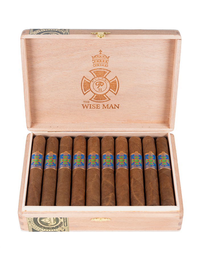 Foundation The Wise Man Corojo Double Corona Box Open
