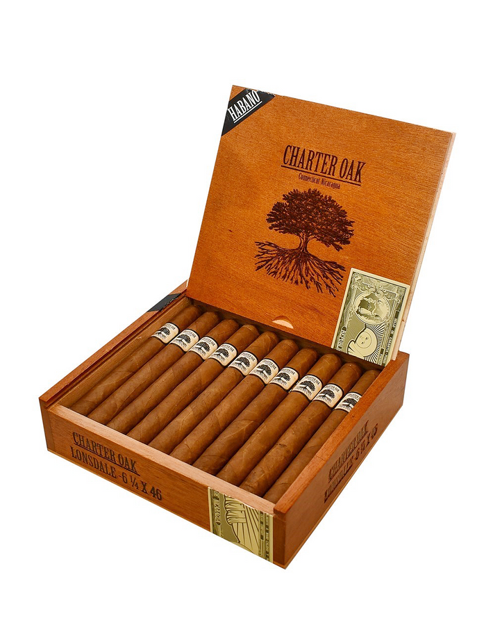 Foundation Charter Oak Habano Grande Box Open