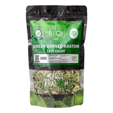 Earth Kratom Organic Premium Kratom Capsules (1500CT) Earth Kratom Organic Premium Kratom Capsules (1500CT)