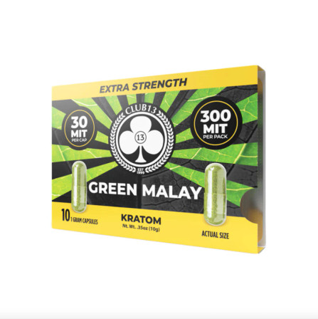 Club 13 Extra Strength Kratom 10CT Capsules (300MIT)