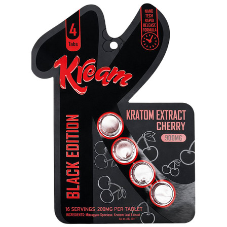 Kream 7 Black Edition Next Gen Kratom Extract Tablets 4CT(100 mg)
