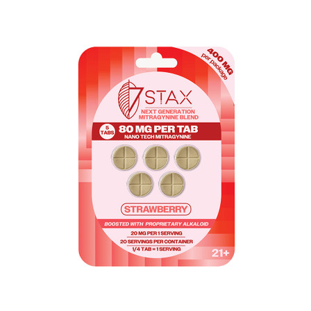 7STAX Next Generation Kratom Nano Tech Mitragynine Blend 5CT Tablets (80MG)