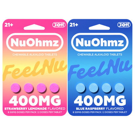 NuOhmz FeelNu Chewable Alkaloid Tablets 4CT  (100MG)