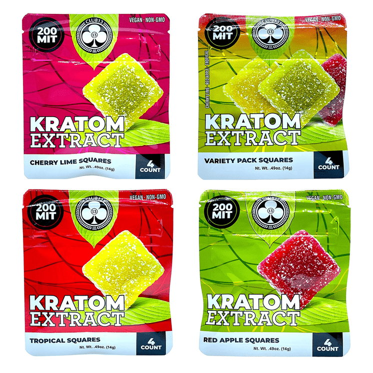 Club 13 Kratom Extract Gummy Squares (10CT)