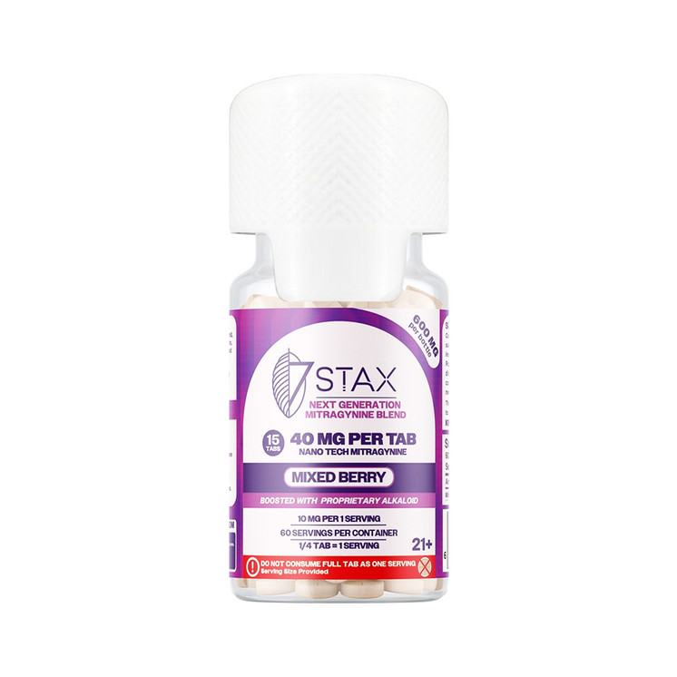 7STAX Next Generation Kratom Nano Tech Mitragynine Blend 15CT Tablets Jar (40MG)