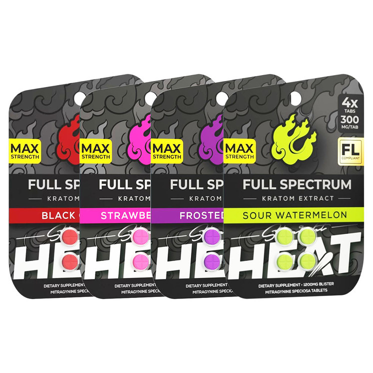 Straight Heat Full Spectrum Kratom Extract Tablets 4CT