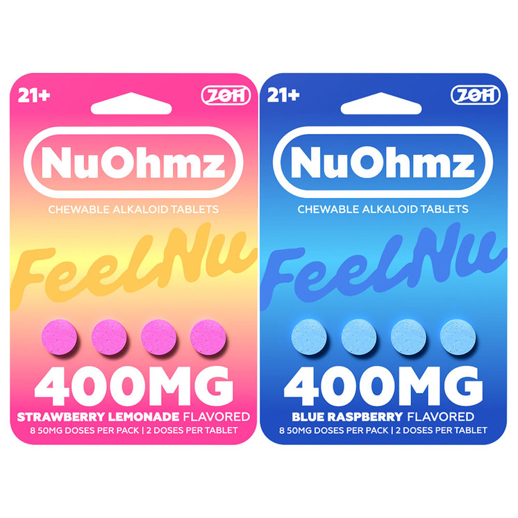 NuOhmz FeelNu Chewable Alkaloid Tablets 4CT  (100MG)