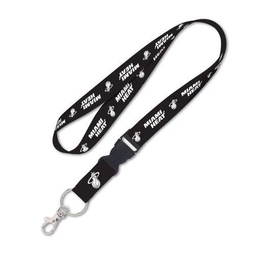 NBA Miami Heat Black Lanyard w/Detachable Buckle 1"