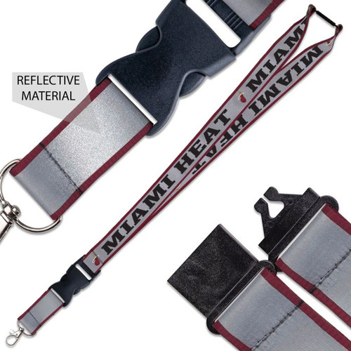NBA Miami Heat Reflective Lanyard w/Detachable Buckle 1"