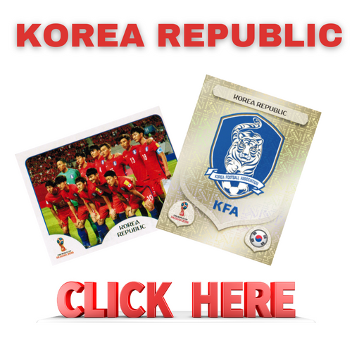 Panini FIFA World Cup Russia 2018 - Korea Republic missing stickers (492-511)