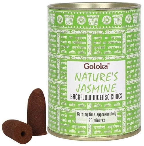 Goloka Backflow Incense Cones -    JASMINE - 24 Cones