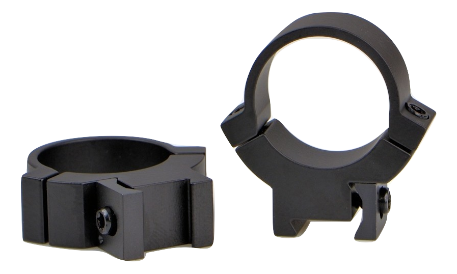 WARNE 1" Rimfire Rings Medium Height Matte Black - For either a 3/8″” or 11mm Dovetail. Not for Weaver or Picatinny Rails