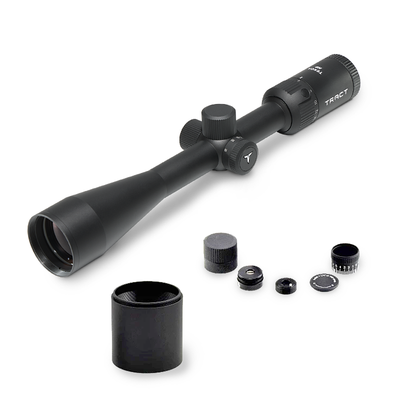 TEKOA HD 4-16x44 BDC with Long Range Kit - Includes High Profile Turret Kit and Sunshade