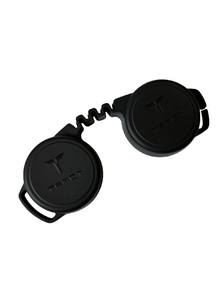 One-piece binocular eyepiece rainguard