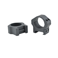 Warne 1 inch steel rings, low height custom Sniper Gray