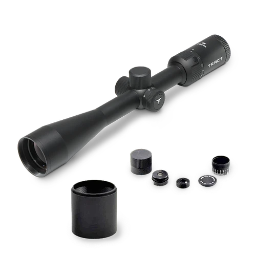 TEKOA HD 4-16x44 T-Plex with Long Range Kit - Includes High Profile Turret Kit and Sunshade