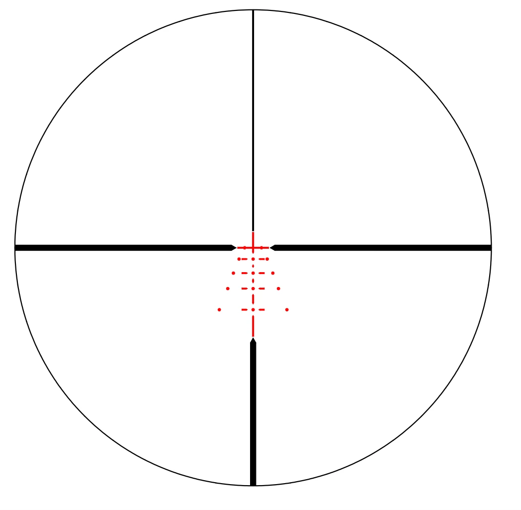 Second Focal Plane Illuminated BDC Reticle 