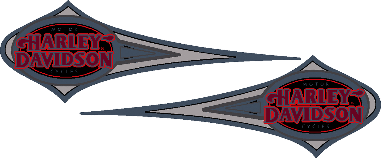 HARLEY DAVIDSON 1999-2000 HERITAGE TANK DECALS 275mm - Collideascope