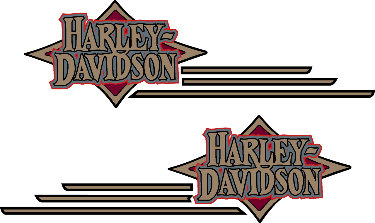 Harley davidson softail tank decal sticker 1997 custom ...