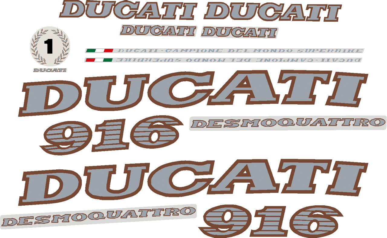 DUCATI 916 FULL DECAL SET - Collideascope
