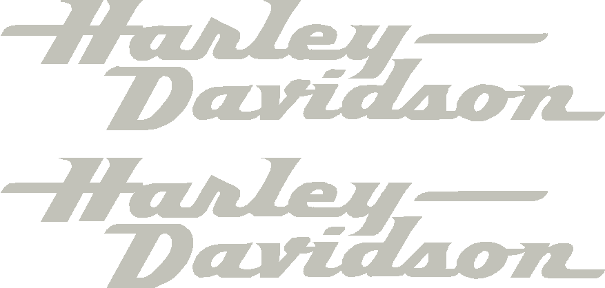 HARLEY DAVIDSON FXD TANK BRUSHED CHROME DECAL STICKERS Collideascope