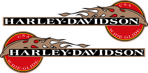 HARLEY DAVIDSON WIDE GLIDE DECALS 285mm 14402-93