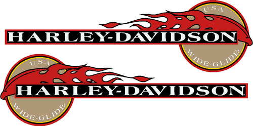 Harley Davidson Wide glide Tank Eagle Decals 14308-93