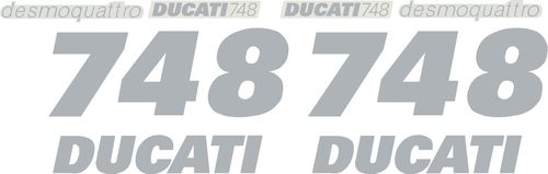 DUCATI 748 DECAL STICKER SET FOR RED BIKE