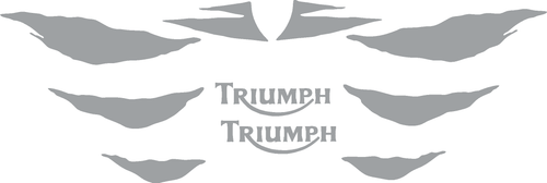 Triumph Tiger tank and upper decals for black bike