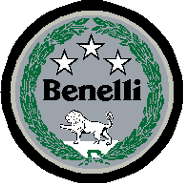 Benelli Logo Disc 65mm SIlver Background