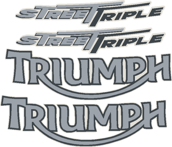 TRIUMPH STREET TRIPLE TAIL AND TANK DECAL SET 