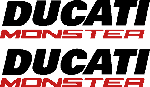 【123】様 DUCATI MONSTER BLACK AND RED TANK DECAL STICKERS - Collideascope