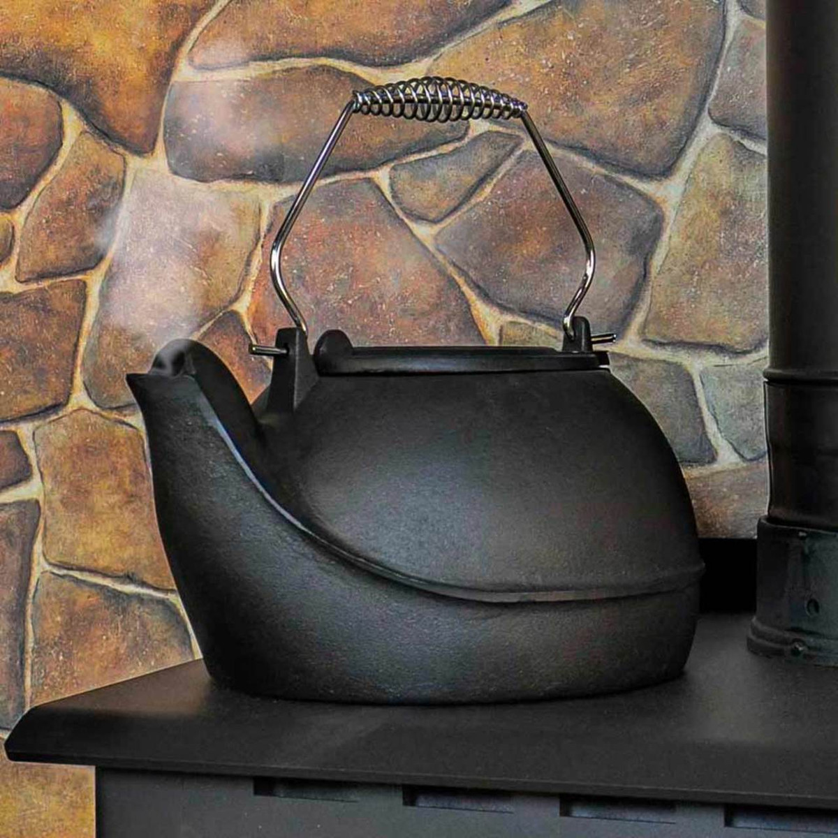 Small 2 1/2 qt cast iron tea kettle humidifier, steamer