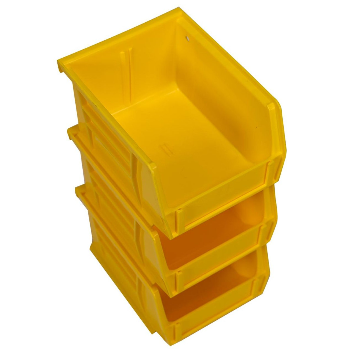 Large Plastic Bin 16-1/4L x 11-3/4W x 5H, Yellow - Pkg Qty 5