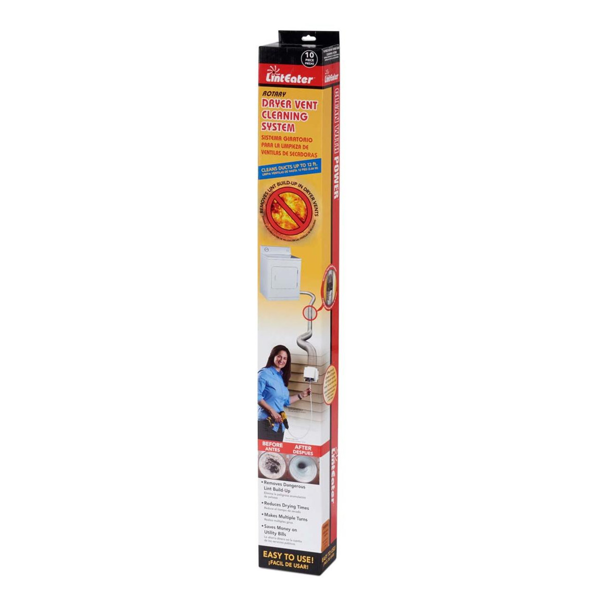 Linteater® Pro 10-piece Rotary Dryer Vent Cleaning System : Target