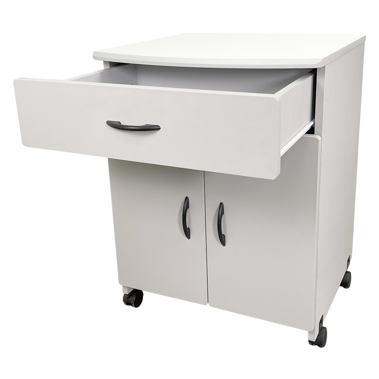 Buddy Products Gray Wood Laser Printer and Copier Stand - 31.1 x 23 x 23