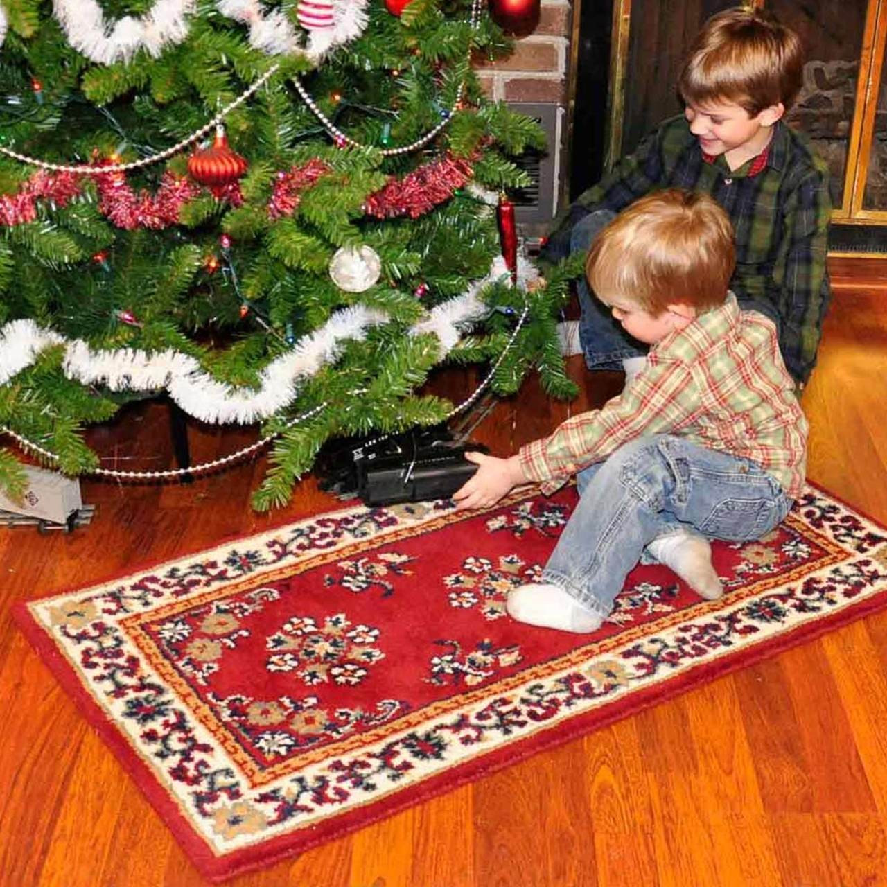 XKiss Fair Isle Knit Tree Skirt 48 Inch, Chunky Knitted Tree Collar for  Country Rustic Christmas Decorations, Burgundy Red & Cream White -  Walmart.com