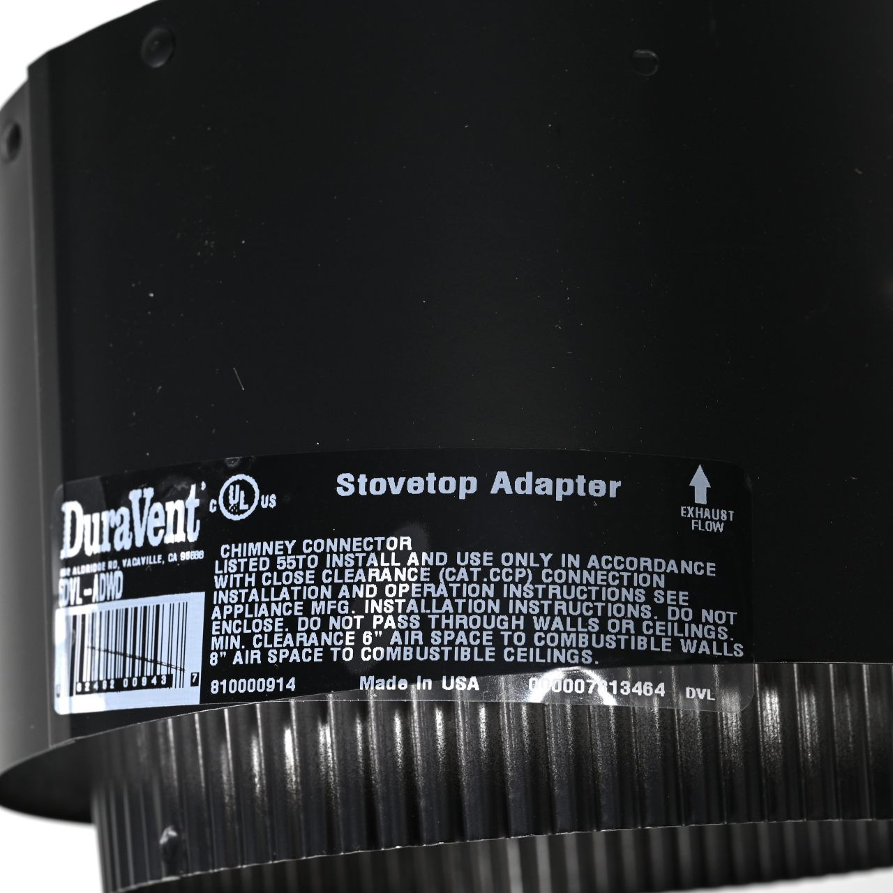 DuraVent 6DVL-AD DVL Adapter, 6-Inch