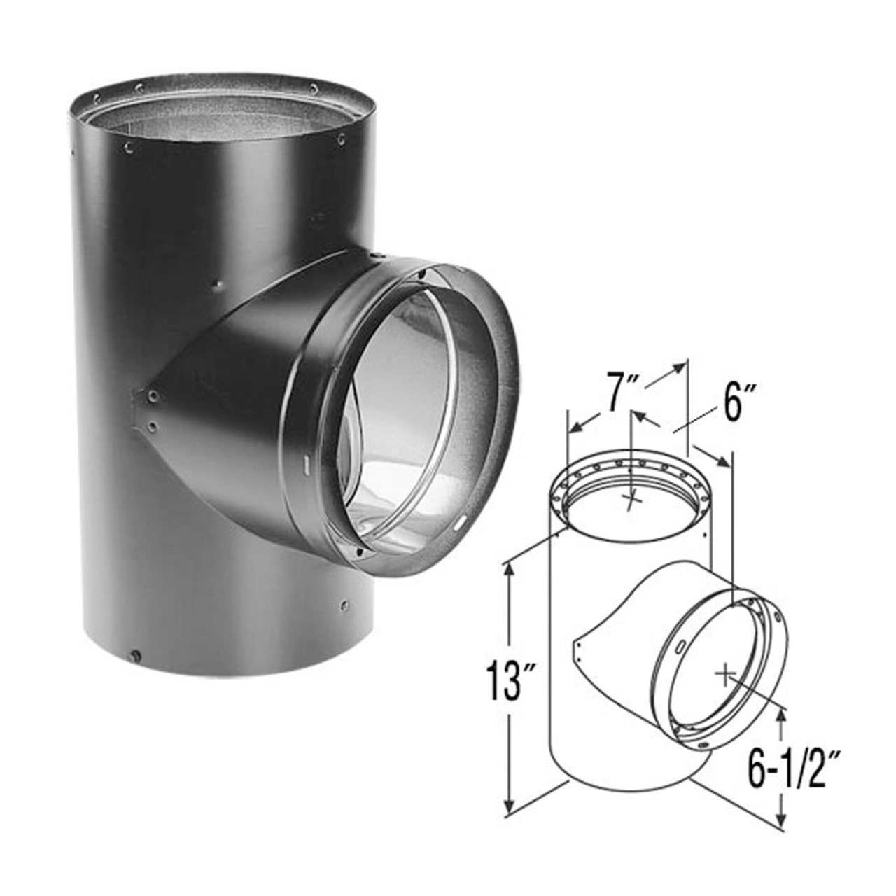 DuraVent 6 - Inch Diameter DVL Double-Wall Black Stove Pipe And Components