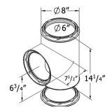 Diagram of 6 Inch Tee with Cap