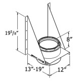 Diagram of Shasta Vent 6 Inch Tee Support