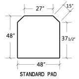 Diagram with Measurements of Hearth Pad