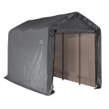 ShelterLogic 6' x 12' x 8' Heavy-Duty Gray Storage Shed-in-a-Box - 70413