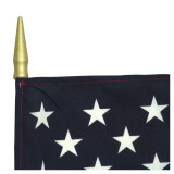 Super Tough 2ft x 3ft Polyester Classroom American Flag with 48" Black Wood Staff and Spear Tip