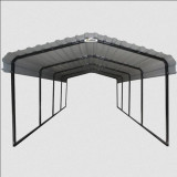 Arrow Carport 12 x 20 x 7 Ft. - Charcoal