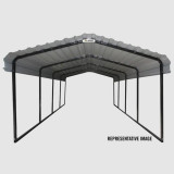 Arrow Carport 12 x 24 x 7 Ft. - Charcoal