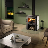 Osburn Matrix Black Wood Stove with Blower. Heats Up to 2,100 sq ft - OB02032