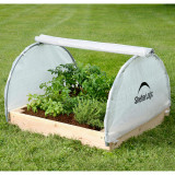 GrowIT 4' x 4' Backyard Round Raised Bed Greenhouse - Clear Cover