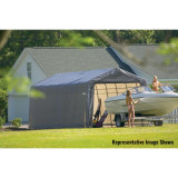 ShelterCoat 12' x 28' Garage With Peak Roof - Green