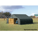 ShelterCoat 22' x 28' Garage With Peak Roof - Green